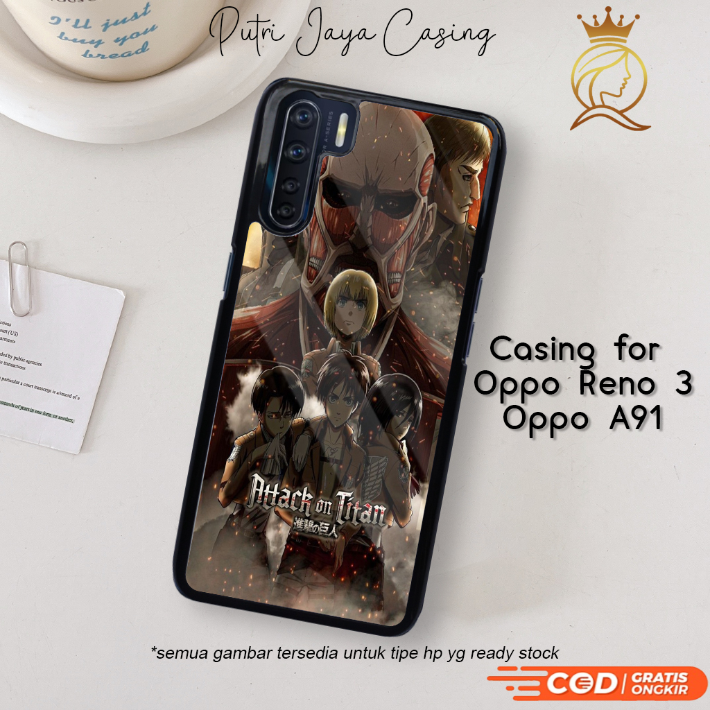Case Hp Oppo Reno 3 A91 Casing Oppo Reno 3 A91 Motif AOT 02 Casing Terbaru Case Karakter Lucu Keren 