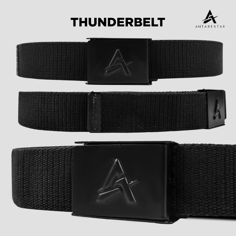 Sabuk Pria Dewasa Ikat Pinggang Thunderbelt Series Sabuk Stainless Steel Antarestar