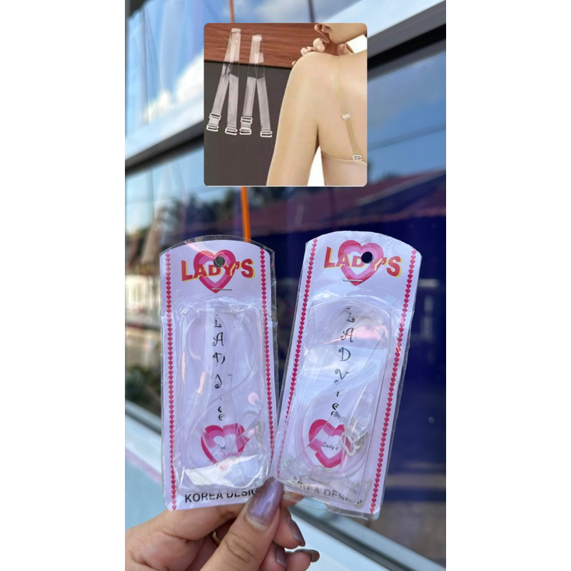 TALI BRA TRANSPARAN 1 PASANG / TALI BRA BENING SET / TALI BH TRANSPARAN BENING / TALI KUTANG TRANSPA
