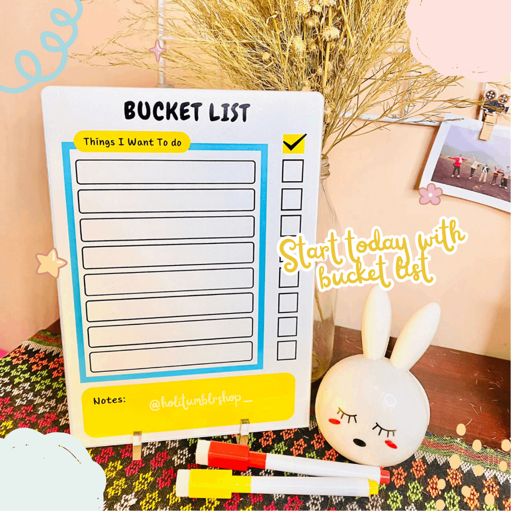 

cutee Schedule Board| Acrylic Note Board/ Acrylic Planner/ Acrylic Wooden Stand