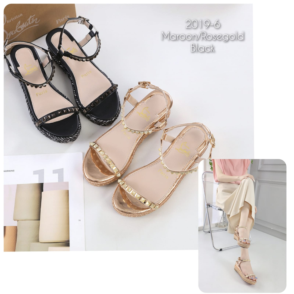 Wedges wanita import mewah kode 2019-6