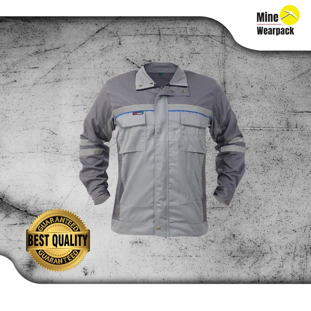 Baju Wearpack Safety Semi Jaket Seragam Kerja Tambang Werpak Abu Abu