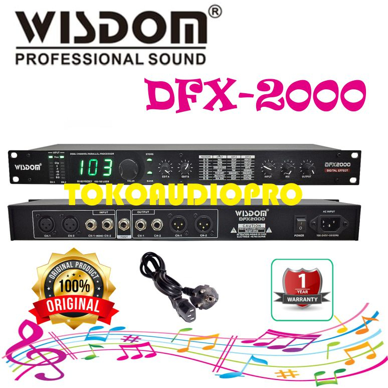 Efek Wisdom DFX2000 Digital Efek Vokal Wisdom Dfx-2000