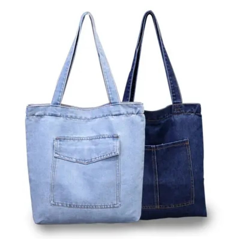 TOTE BAGS jeanss selendang wanita tas jalan jalan tas shoping