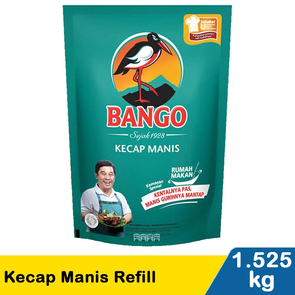 

Kecap Manis Bango Ukuran Jumbo Refill 1.525kg