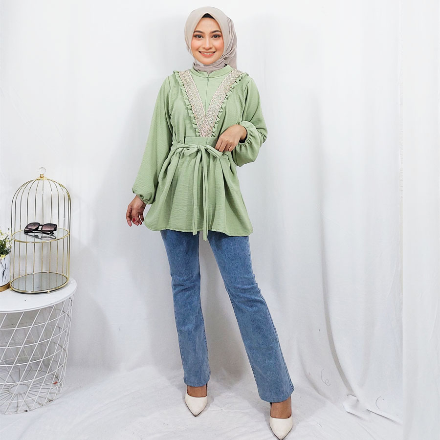 PREMIUM SK BLOUSE BUSUI COMFY CRINKLE AIRFLOW KATUN WANITA GL FASHION