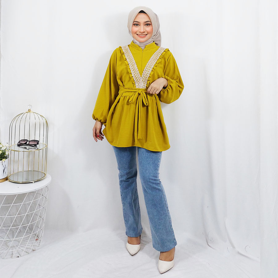 PREMIUM SK BLOUSE BUSUI COMFY CRINKLE AIRFLOW KATUN WANITA GL FASHION