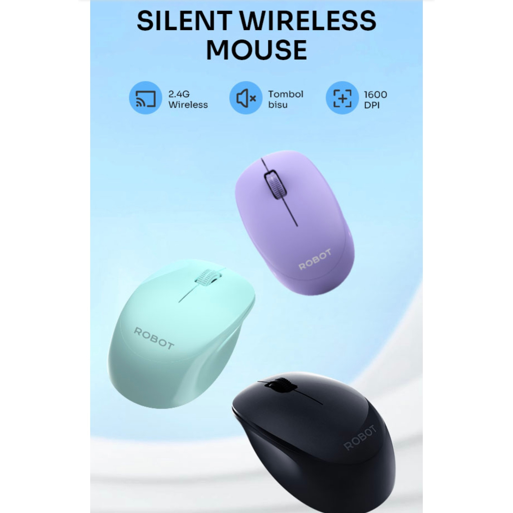 MOUSE WIRELESS ROBOT M210s ORIGINAL GARANSI 1TAHUN