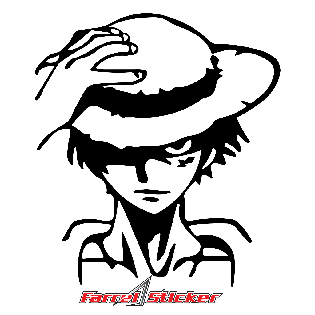 STIKER LUFFY TOPI STICKER ONE PIECE CUTTING