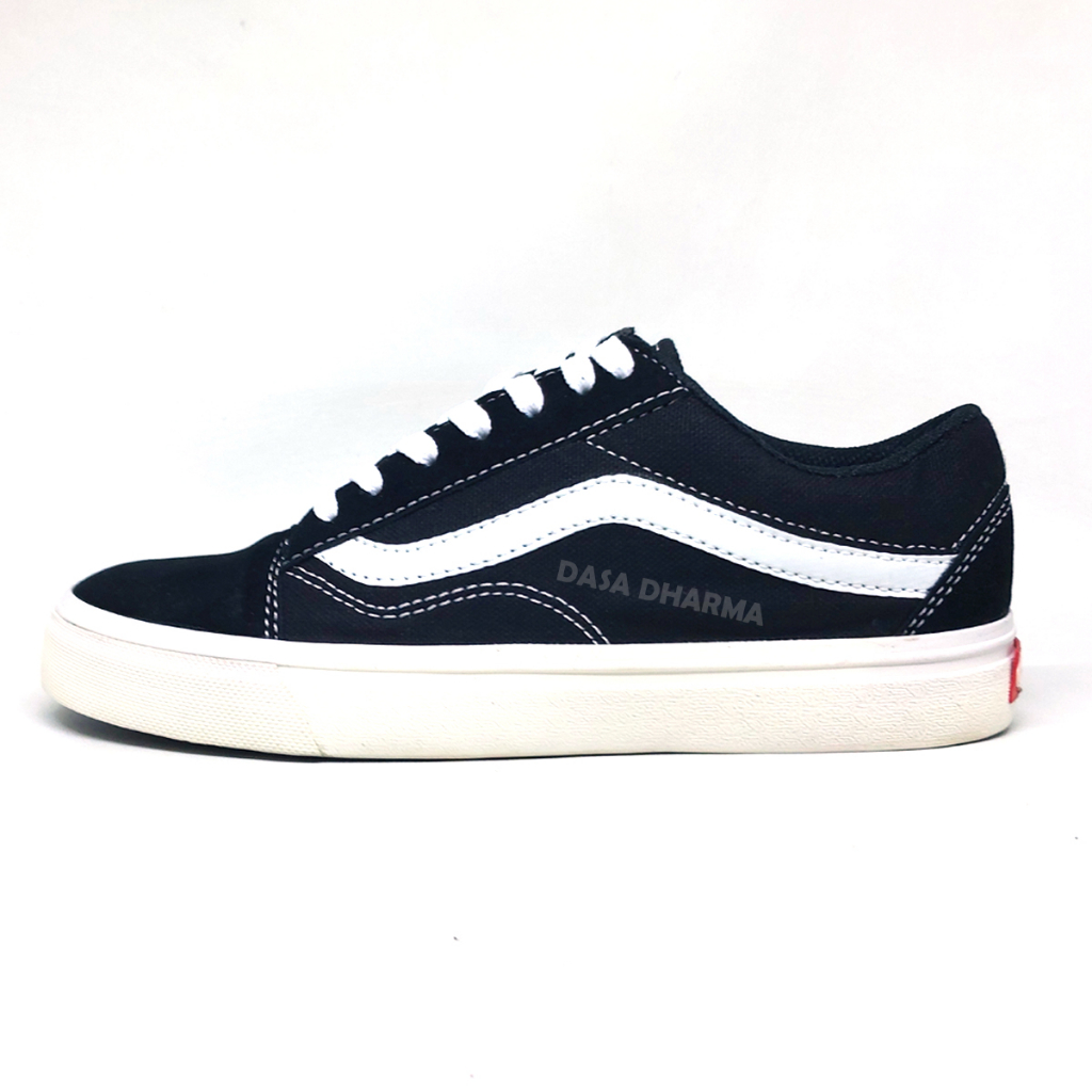 Sepatu Vens Pria Old Skool Hitam Krem Sneakers Canvas Sekolah Size 36 - 43