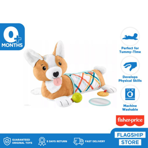 Unik Fisher Price 3-in-1 Puppy Tummy Wedge - Mainan Boneka Bayi Berkualitas