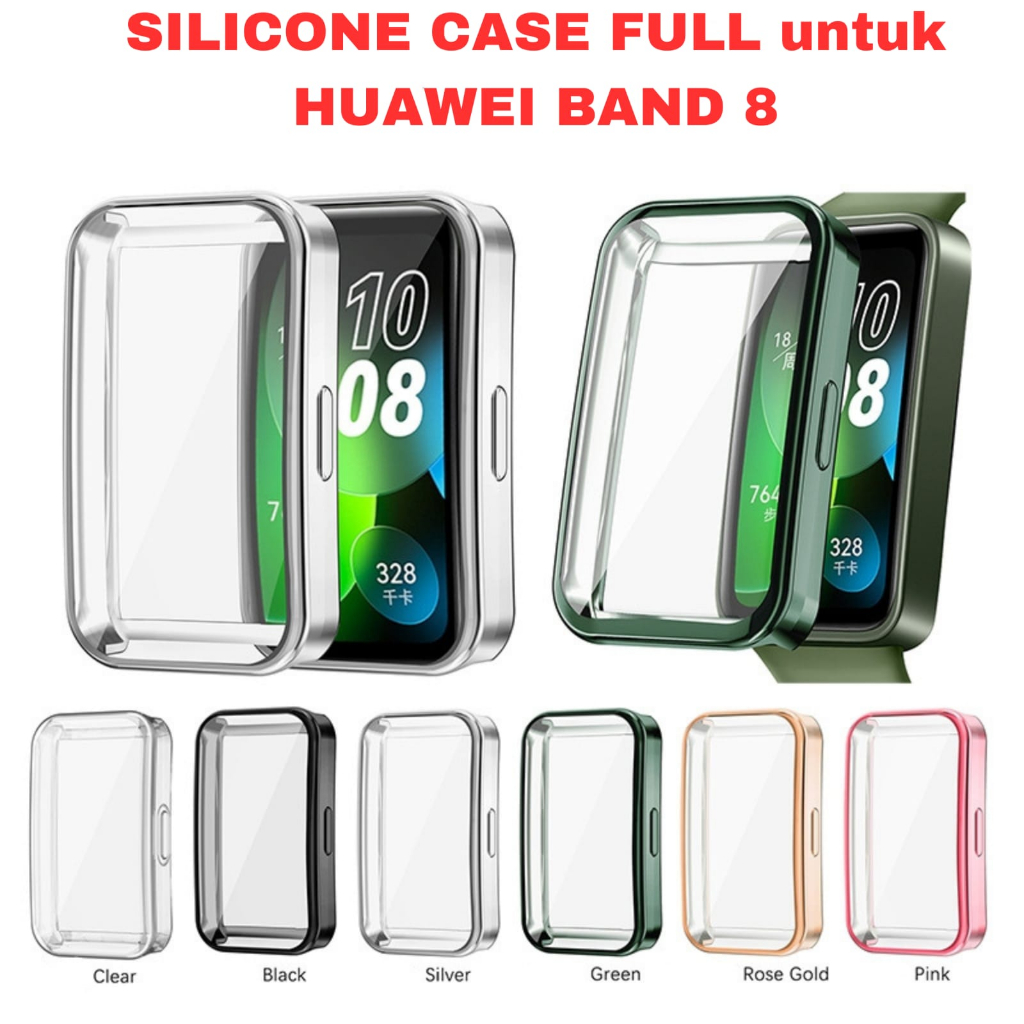 Silicon Case Huawei Band 8 bumper full cover pelindung layar rubber