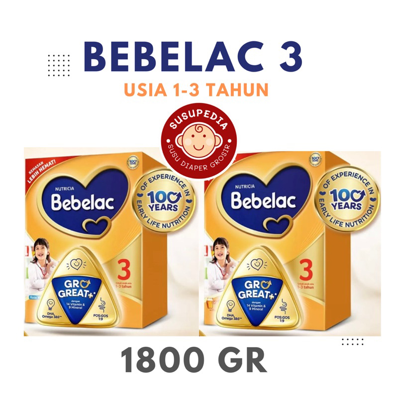 BEBELAC 3 VANILA MADU 1800 GR - Susu Pertumbuhan 1-3 Tahun Bebelac3
