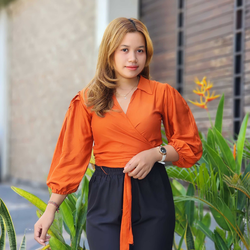 Atasan Ikat Kimono Lengan Panjang Zebra