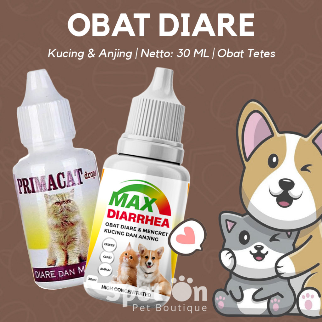 Obat Diare &amp; Mencret Kucing &amp; Anjing Max Diarrhea Primacat | Obat Mencret Kucing Prima Cat | Obat Diare Primacat