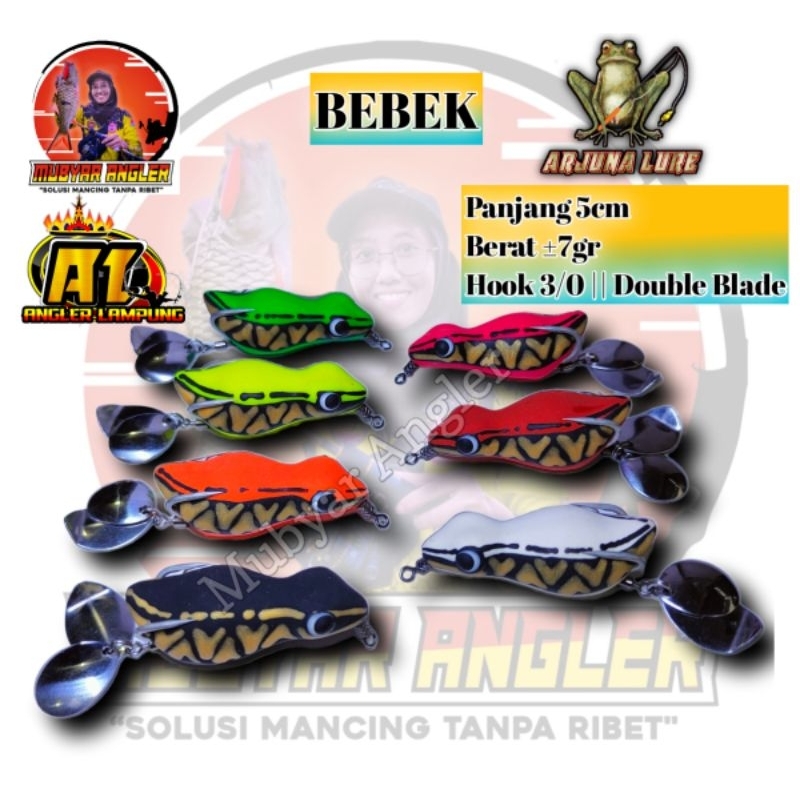 Soft Frog BEBEK 5cm ARJUNA LURE UMPAN CASTING GABUS & TOMAN MUBYAR ANGLER