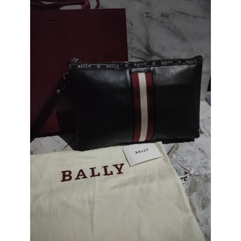 Bally original clutch Bally ORI tas tangan Bally bekas Bally second