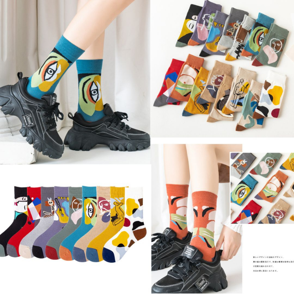 KAOS KAKI STREET HIPSTER FASHION / KAOS KAKI MOTIF WARNA