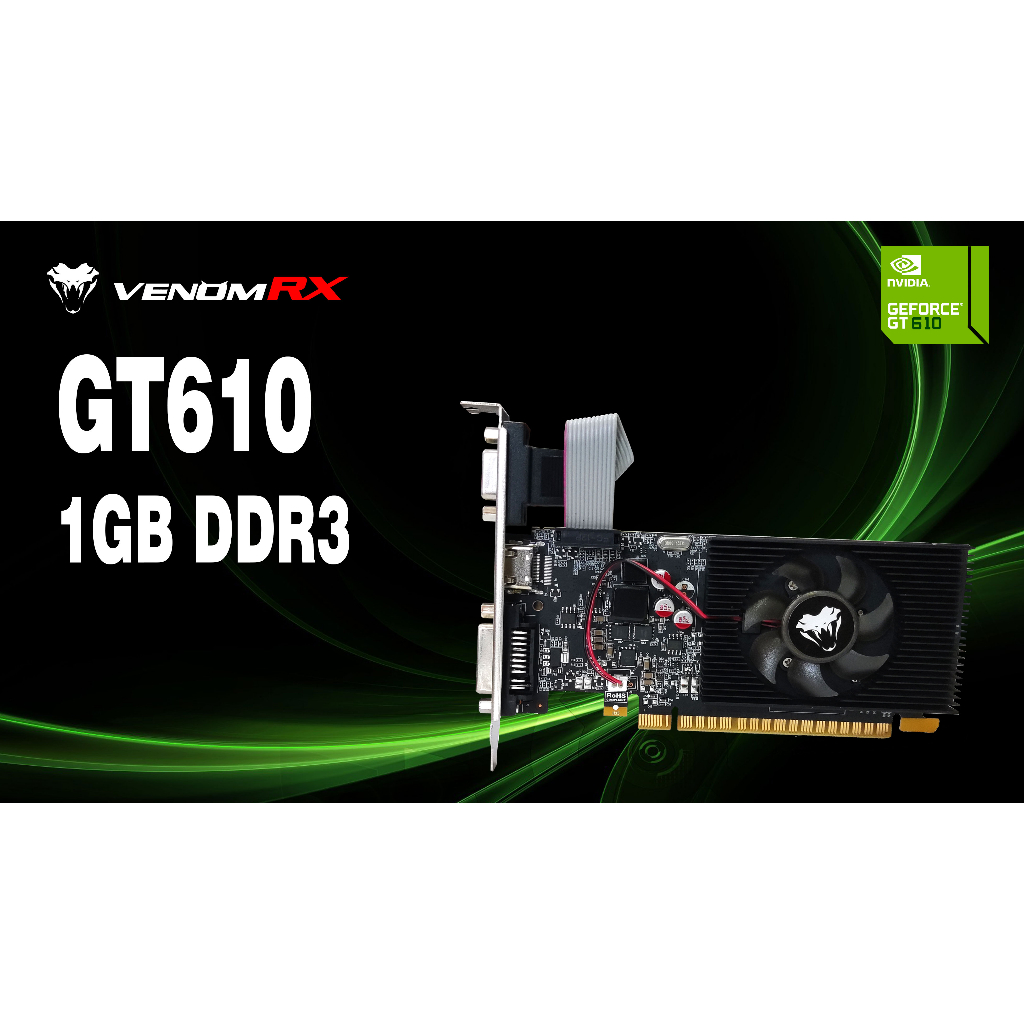 VGA Card Nvidia VenomRX GT610 1GB DDR3 64Bit Garansi Resmi 1 Tahun