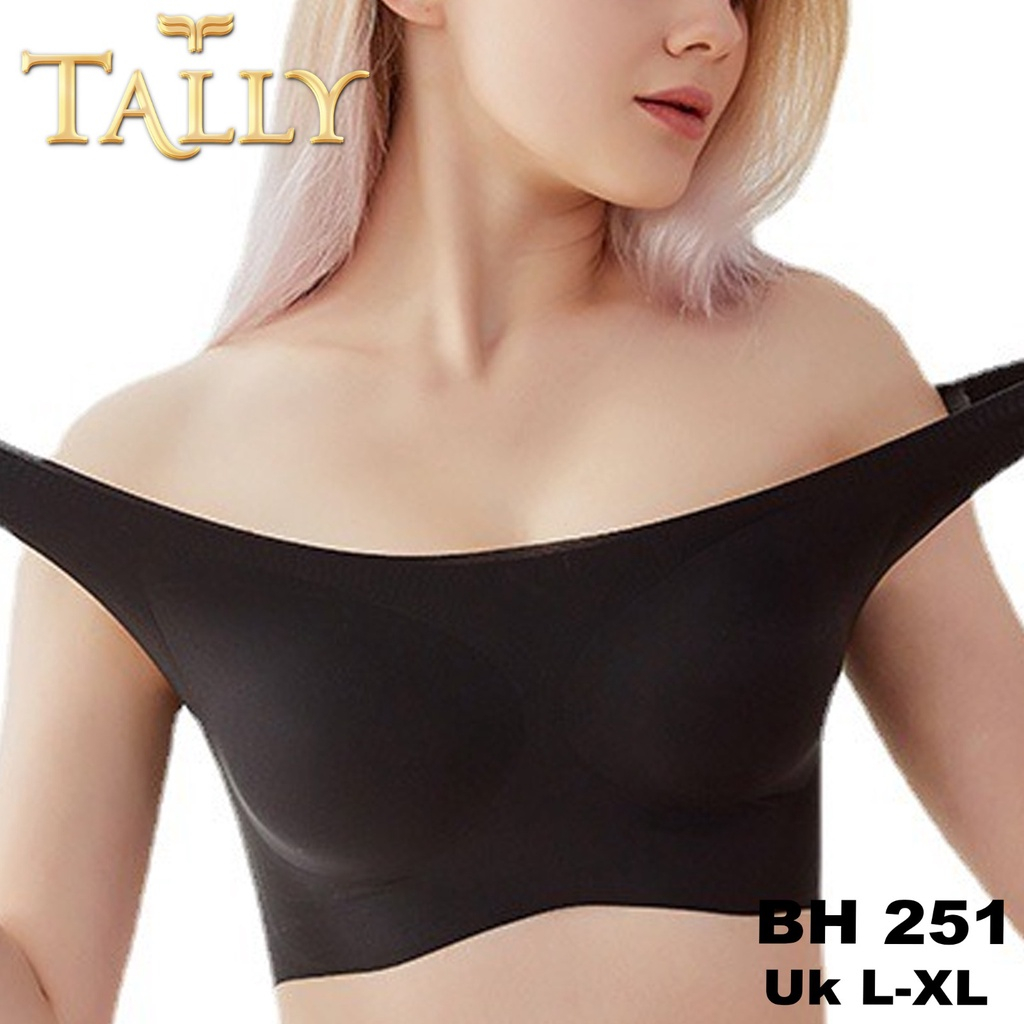 NEW !! BH BRA 251 TALLY SEAMLESS - BRA SEAMLESS 251 POLOS SIZE L-XL -TALLY BRA BH KEMBEN BRALETTE / BRA 251  I BUSA TIPIS I SIZE L-XL I BAHAN NYLON POLOS TALLY Bra Tanpa Kawat Seamless Busa Tipis Cup B/C Seamless Bra Kemben Sport Bralette BH 251-ARA98STOR