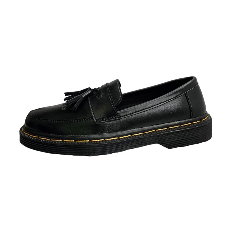 Transworld Sepatu Slip On Loafers formal | Takana Black