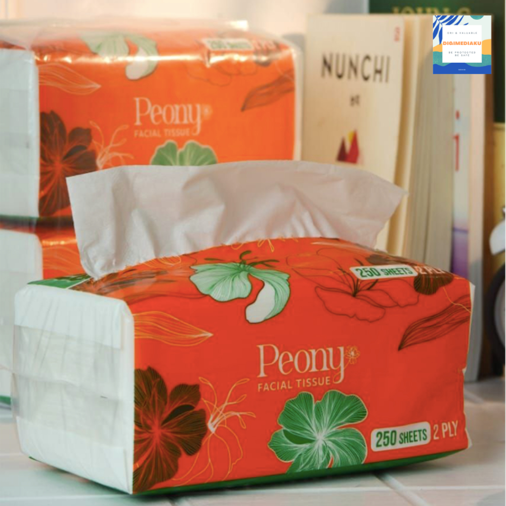 TISSUE PEONY 250 Sheets Banded Tissue Halus TISUE PEONY TISSUE FACIAL TISUE FACIAL TISSUE