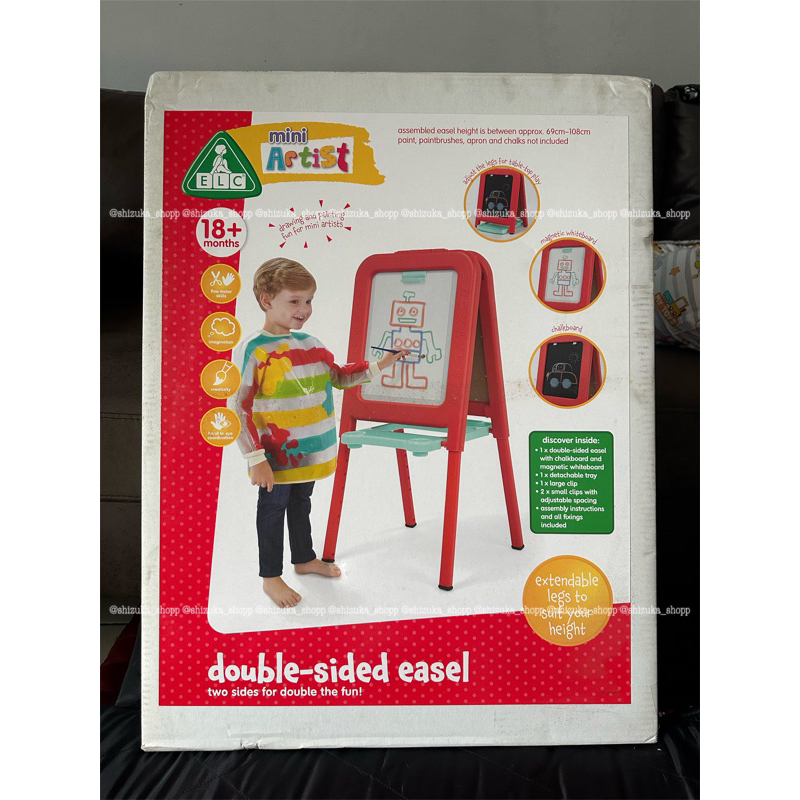 NEW double sided easel papan tulis anak ELC not preloved