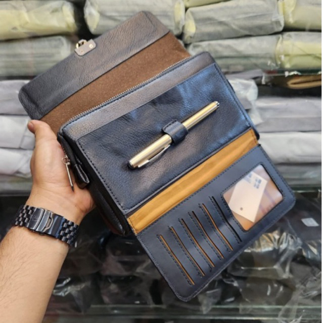 Handbag Clutch Montblanc Tas Tangan free Fena/Card ATM Unisex Import Kulit Pu Quality