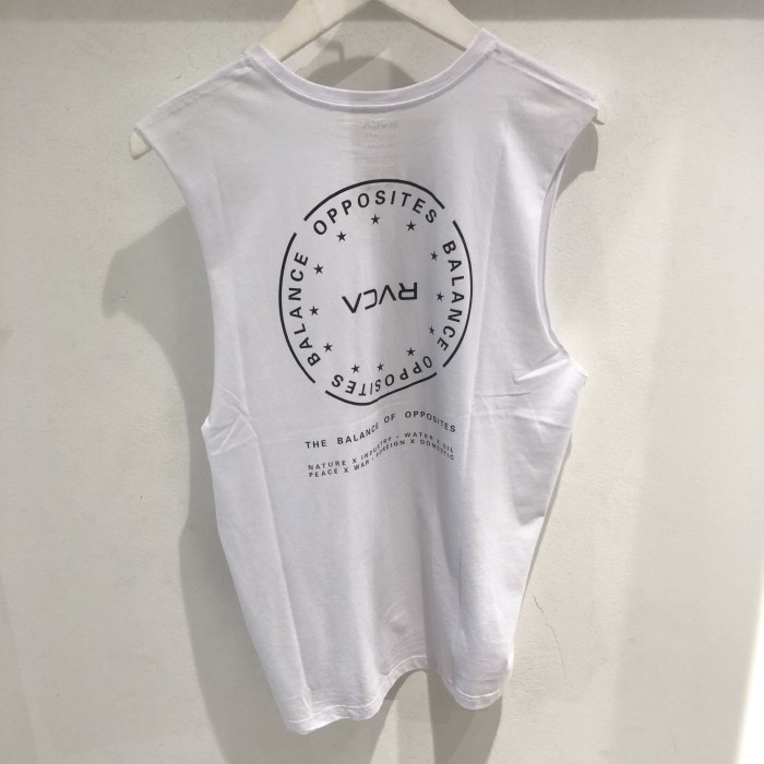 KAOS PRIA RVCA ORIGINAL RVCA ALL STAR MUSCLE WHITE