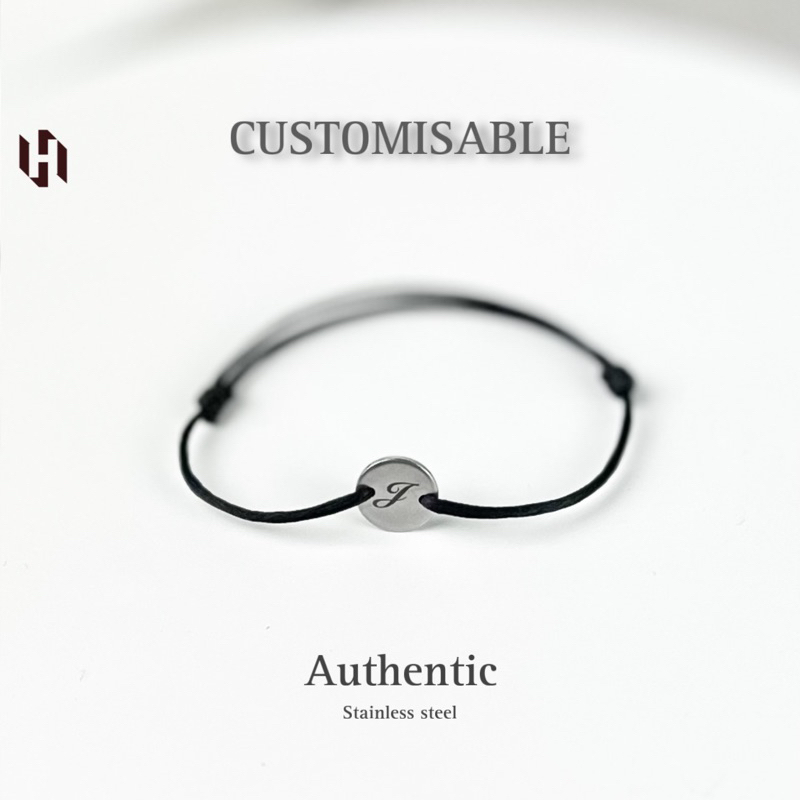 Gelang couple / Gelang pasangan / Gelang custom nama inisial / Couple bracelets / INITIALS  STAINLESS / Laser