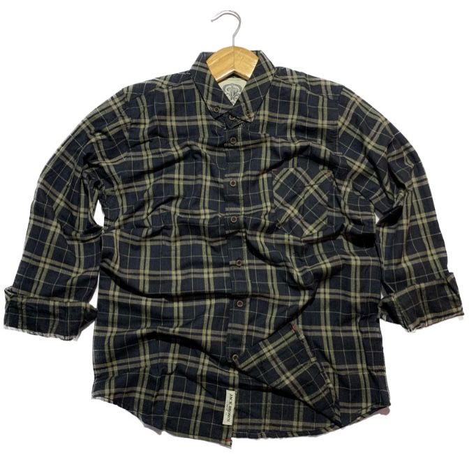 KEMEJA FLANEL JACK BROWN PREMIUM LENGAN PANJANG JB16