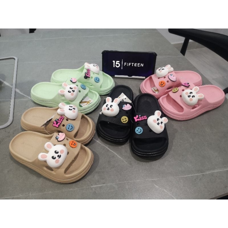 NEW ! ! ! Size 24-35 Usia 2-9 Tahun  baby girls sandal/Sandal Anak Perempuan Fuji Jelly Slop RABBIT 7815