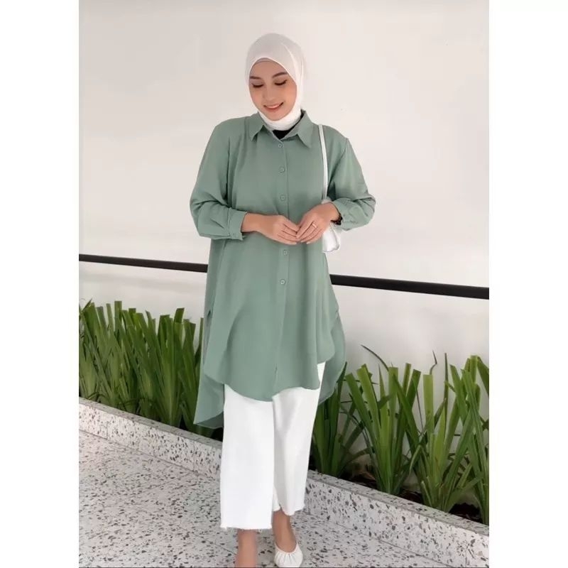 tunik Amanda cringkle /tunik wanita jumbo terlaris