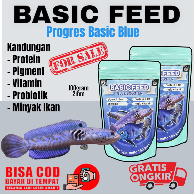 progres basic blue | pelet ikan channa maru blue pulchra blue orna blue orcha andrao stewarti