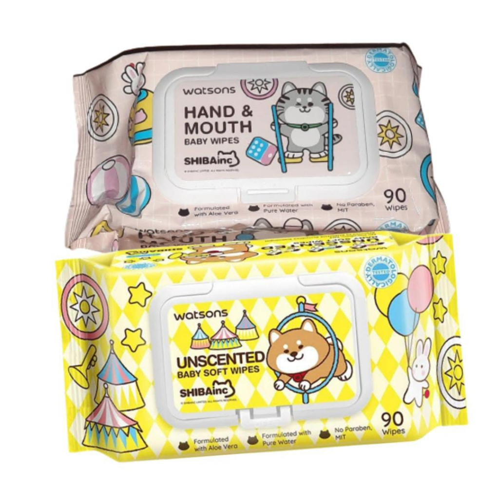 Tissue basah Watsons Hand &amp; Mouth baby wipe 90 wipes