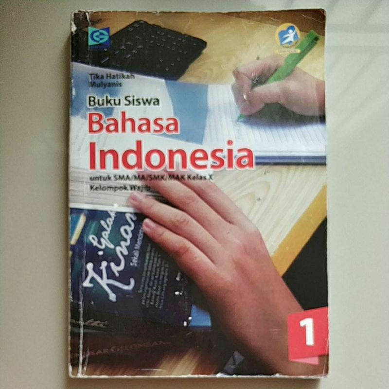 Buku Bahasa Indonesia 1 Grafindo kelas 10 SMA (Bekas)