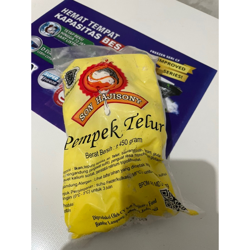 

Pempek son hajisony lampung ASLI TELUR 450 gr Tanpa cuka