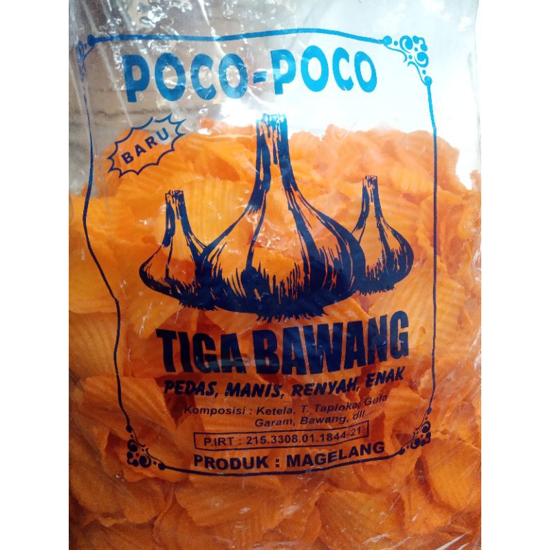 

krupuk poco poco rasa pedas manis 1 kg