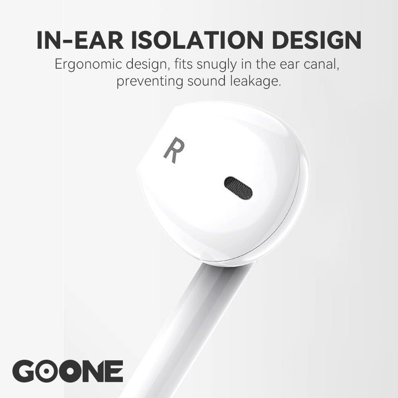 GOONE TypeC Headset Compatible with Samsung Gaming Music Earphone Handsfree Jack Bass In ear with Mikrofon Kontrol Volume