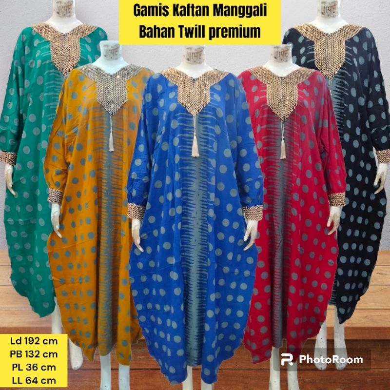 KAFTAN  RENDA BATIK MANGGALI (kaftan batik Bahan Twill premium)