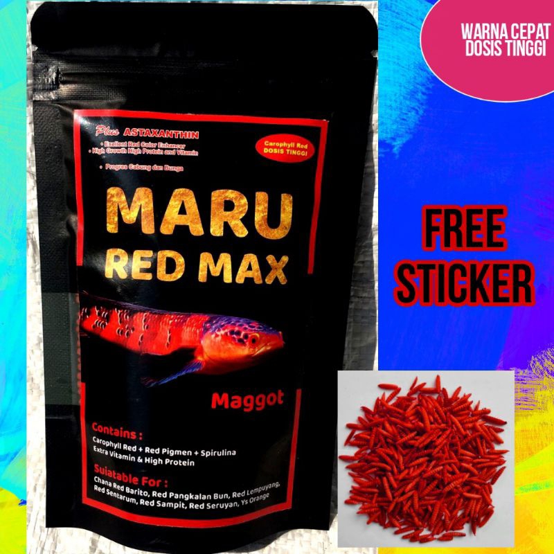 pakan maru red barito varian red bunga batik mata merah elbarca