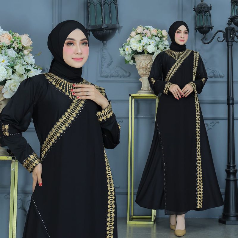 GAMIS ABAYA TURKEY MODEL SARI INDIA THANIA BERWARNA