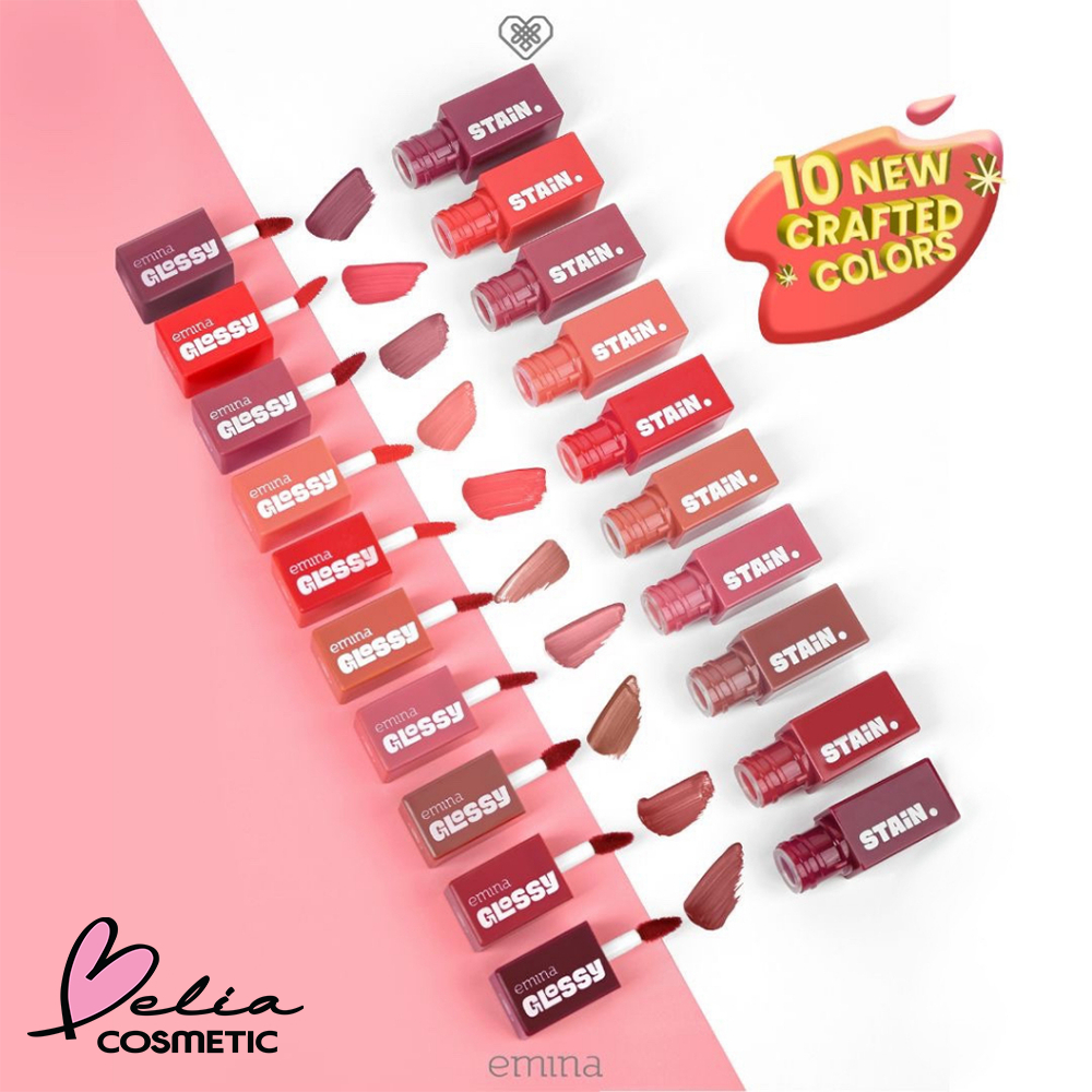 ❤ BELIA ❤ EMINA Glossy Stain 3g | Lip tint gel finishing glossy