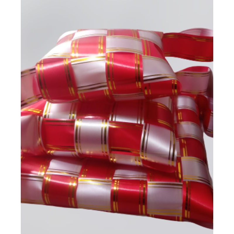 hiasan gantung bendera ketupat pita plastik merah putih