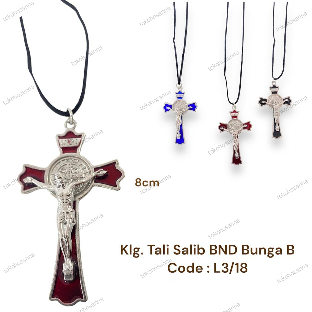 Kalung Salib Benediktus Bunga