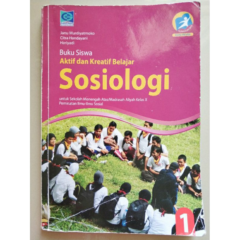 Buku Sosiologi kelas  10 SMA Grafindo (Bekas)
