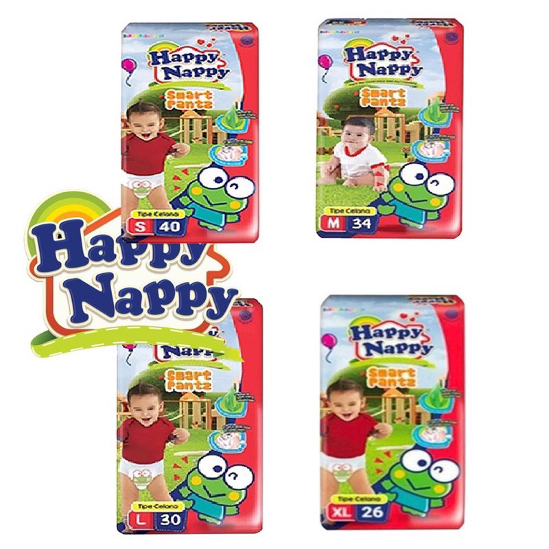 HAPPY NAPPY Popok Smart Pantz S40 / M34 / L30 / XL26 / XXL36