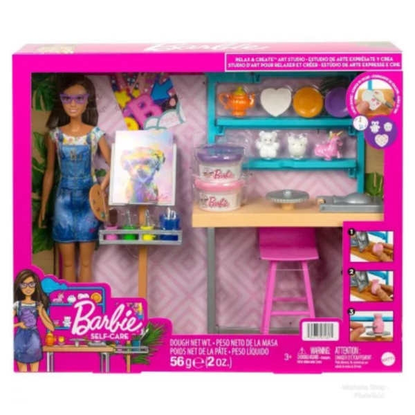 

Promo Mainan Boneka Barbie Doll Relax Create Art Studio Playset W Dough Diskon