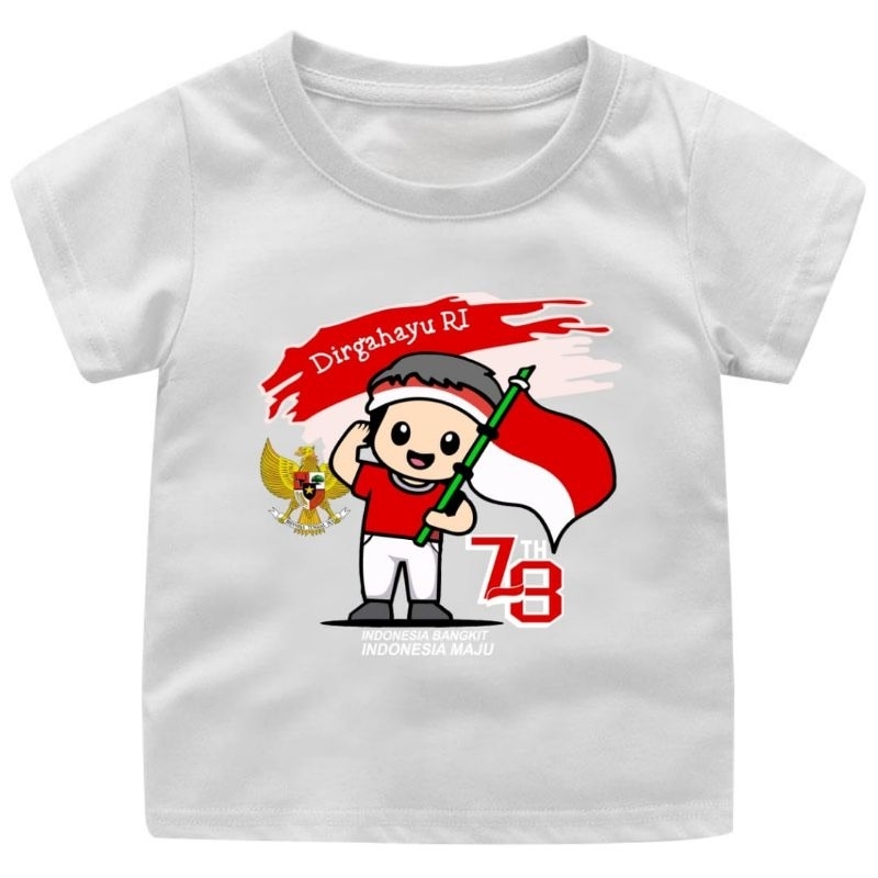 Baju Kaos Anak Distro Edisi Kemerdekaan (1) Usia 1-13Tahun Remaja Dan dewasa