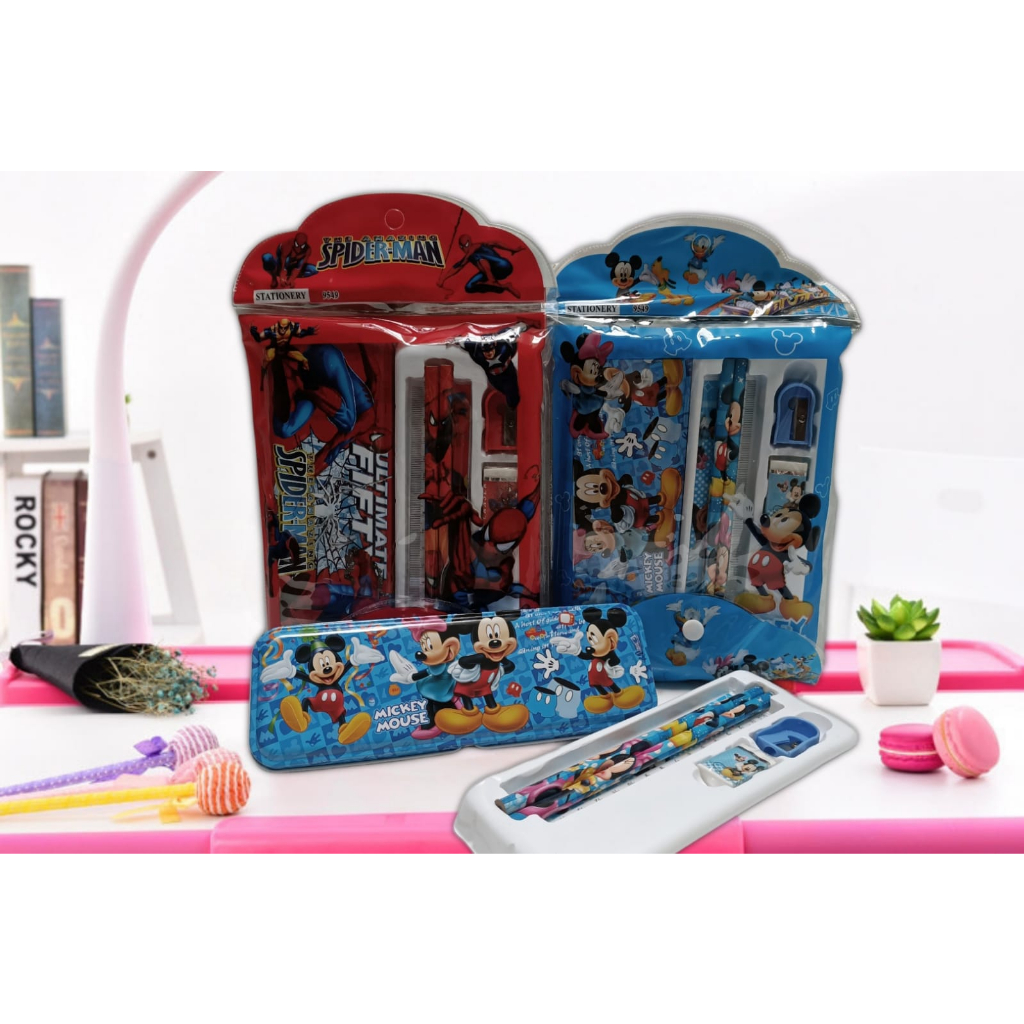 

Set Alat Tulis 6 in 1 Dengan Kotak Pensil Stationery Set 6 in 1 Alat Tulis Sekolah